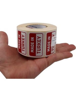 Ala Store Made In Turkey Etiketi, 50MM x 30MM Ölçüsünde 1000 Adet 40MM Çapında Kuşe Rulo Etiket