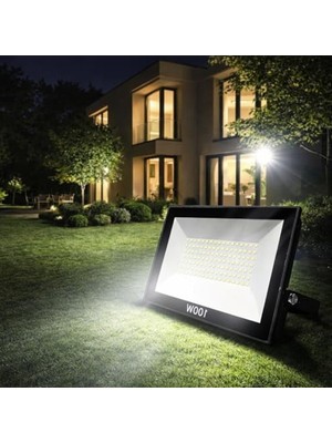 Cekar Store Akım 100W LED Projektör IP66 | 9000 Lümen Süper Parlak | 220V Dış Mekan Su Geçirmez Bahçe, Otopark, Garaj ve Fabrika Aydınlatma (Beyaz Işık)          [enerji Sınıfı A]