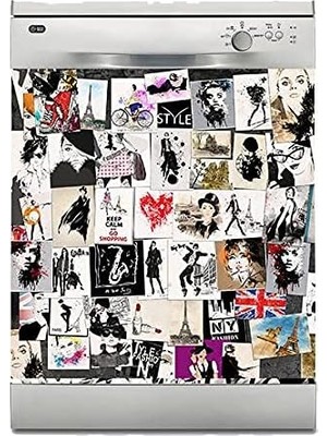 Ala Store Bulaşık Makinesi Kaplama Beyaz Eşya Kaplama Popart