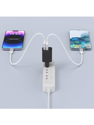 Ala Store 35W Pd+Qc3.0 Hızlı Şarj Adaptörü, MacBook Uyumlu 1.5 Saat Şarj Süresi, USB ve Type-C Portlu