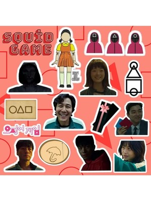 Ala Store Squid Game Seti | Laptop Notebook Telefon Etiket