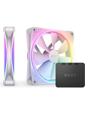 Ala Store Nzxt F140 Rgb Ikili Paket – 2 x 140 mm Çift Taraflı Rgb Fan, Rgb Denetleyicili – 20 Ayrı Ayrı Adreslenebilir LED – Dengeli Hava Akışı ve Statik Baskı – Beyaz