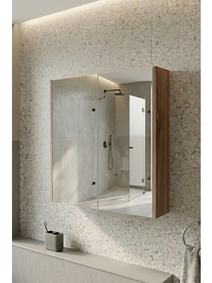 Karen Banyo Lila  Banyo Dolabı, Üst Modül, Aynalı Dolap