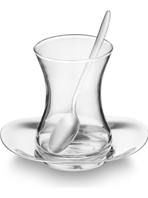 Ala Store 18 Parça 6 Kişilik Çelik Çay Seti