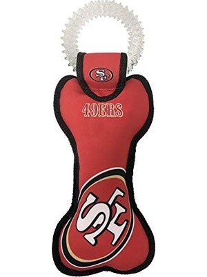 Ala Store Nfl San Francisco 49ERS Squeaker ile Diş Köpek Römorkör Oyuncak. Sağlıklı Eğlence, Diş Çıkarma ve Temizlik Evcil Hayvanın Dişlerini ve Sakızı Için Sert Pet Oyuncak.