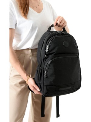 Ala Store Louisiana Polo Bolsas Kadın Okul Sırt Çanta Siyah 1093