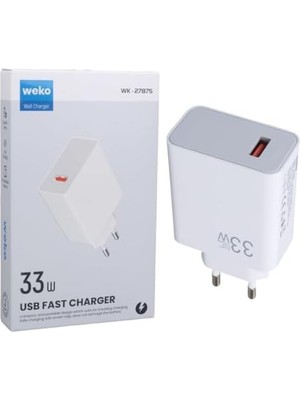Ala Store Weko WK-27875 M11 33W Turbo USB Şarj Başlık Adaptörü