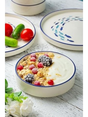 Ala Store 14 Parça 6 Kişilik Özel Tasarım Hand Made Stackable Kahvaltı Takımı