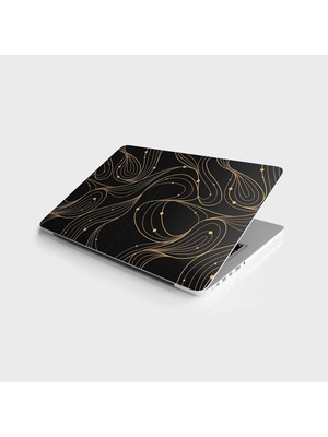 Ala Store Laptop Bilgisayar Notebook Pc Kaplama Etiketi Siyah Çizgiler