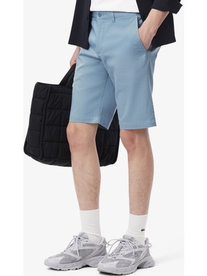 Lacoste Men's Slim Fit Bermuda Shorts Erkek Dar Kesim Pamuk Bermuda Şort Mavi