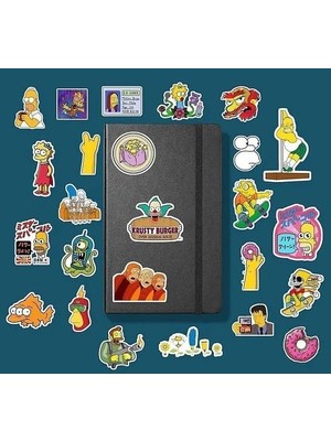 Ala Store The Simpsons Sticker Paketi/bullet Journal Defter Çıkartma Ajanda Laptop Etiket