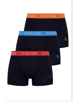 U.S. Polo Assn. Erkek, Lisanslı, Uspa, 3'lü Kutulu Boxer Set