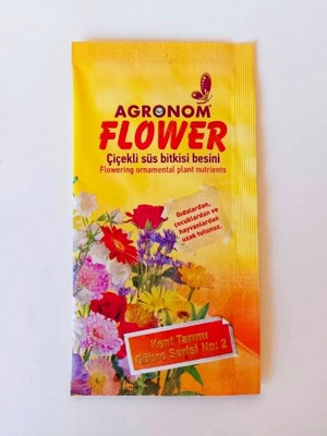 Ala Store Agronom Flower Çiçekli Süs Bitkisi Besini, Toz Form, Parlak Renk ve Güçlü Gelişim Için Özel Besin Paketi