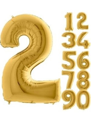 Ala Store 2 Rakam Balon Folyo Altın Sarısı 16 Inç