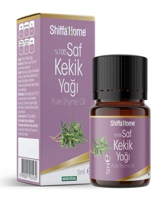 Ala Store Shiffa Kekik Yağı 5 ml –%100 Saf Içilebilir Uçucu Yağ – Antiseptik, Doğal Bağışıklık Desteği ve Sindirimi Destekler – Soğuk Buhurdanlık ve Cilt Bakımına Uygun