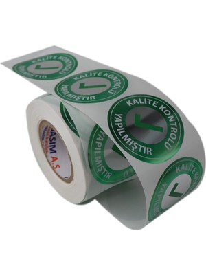 Ala Store Kalite Kontrolü Yapılmıştır Etiketi Pp 5cm Çapında 500 Adet Ürünlerinizin Kontrol Edildiğini Belirtin. (Sayıldı Etiketi Yerine Kullanılabilir)