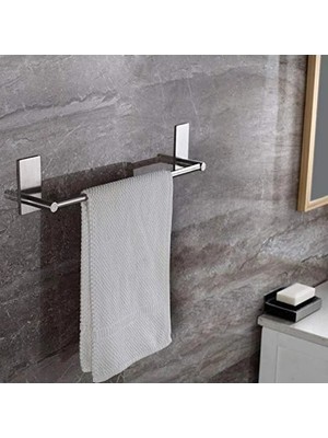 40CM Paslanmaz Çelik Havluluk Askılık, Kendinden Yapışkanlı ve Vida Gerektirmiyor