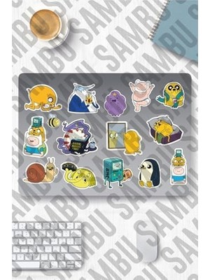 Ala Store Adventure Time Temalı Etiket Seti - Laptop Notebook Telefon