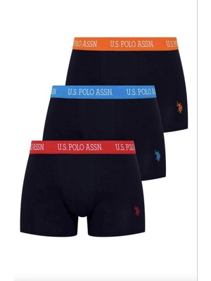 U.S. Polo Assn. Erkek, Lisanslı, Uspa, 3'lü Kutulu Boxer Set