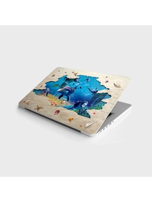 Ala Store Laptop Bilgisayar Notebook Pc Kaplama Etiketi Kum Balıklar