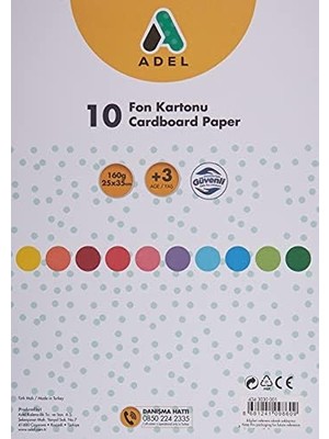 Ala Store Adel Fon Kartonu, 25X35, Karışık, 10'lu