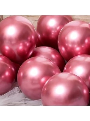 Ala Store 10 Adet Pembe Metalik Balon