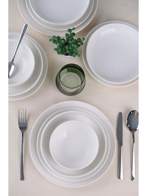 Ala Store Tabakevi Tabak Evi Porselen Beyaz Yemek Takımı 16 Parça 4 Kişilik
