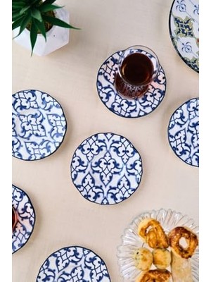 Ala Store Tabakevi Tabak Evi Porselen Mia Çay Tabak Takımı 12CM 6 Parça FLY6ÇTPRS1210
