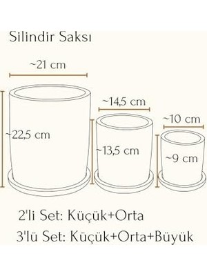 Ala Store Terracotta Silindir Saksı+Tabak • Pembenin Tonları (Küçük)