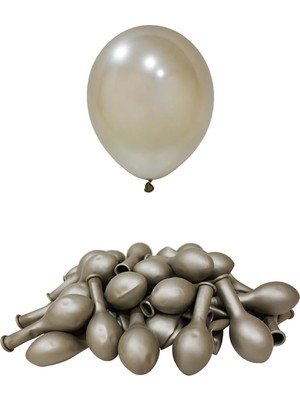 Ala Store 12 Inç Krom Beyaz Altın Balon 10 Adet
