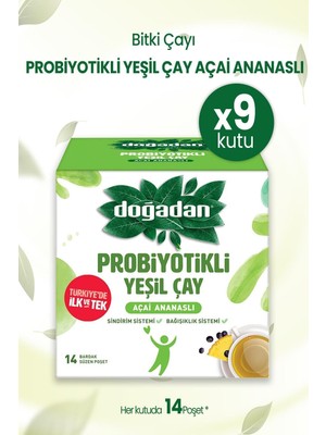 Ala Store Probiyotikli Yeşil Çay Açai Ananaslı 14'lü x 9 Adet