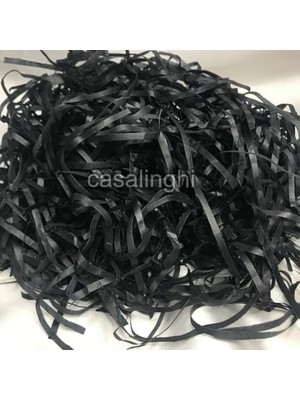 Ala Store Siyah Kırpıntı Pelür Kağıt Kırpıntısı Renkli Shredded Tissue Siyah Kırpık Kağıt - 50 Gram