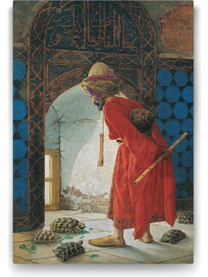 Ala Store Hamdi Bey - Kaplumbağa Terbiyecisi Tablosu - 100X140CM
