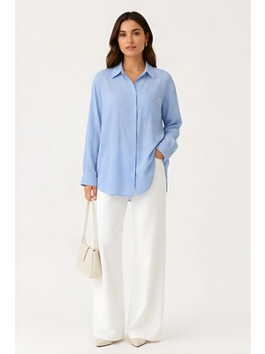Lili Woman Kadın Effortless Fit Dokulu Gömlek E.2505