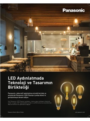 Ala Store E14 Fil Lamba, Sarı Işık 4W 360LM 2000K Gold