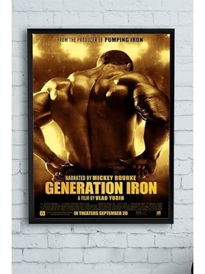 Ala Store (PSTER11098) Generation Vücut Geliştirme Body Building Fitness Çerçeveli Tablo (30 x 40CM)