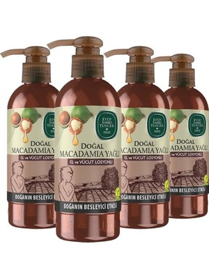 Ala Store Doğal Macadamia Yağlı El ve Vücut Losyonu 250 ml x 4