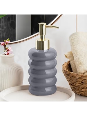 Ala Store 3204 Seramik Sıvı Sabunluk - Tezgah Üstü Banyo Mutfak Lavabo Sabunluğu - 275 cc