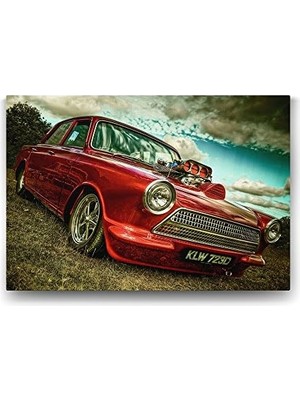 Ala Store Drag Yarış Arabası Tablosu - 140X100CM