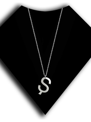 Roxx Jewellery 925 Ayar Gümüş Ş Harf Unisex Kolye