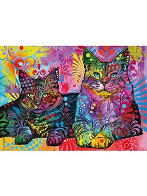 Ala Store Heye 1000 Parça Renkli Kediler Puzzle - Dean Russo