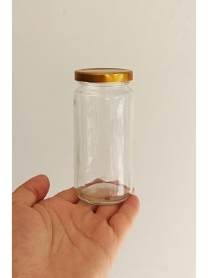 Ala Store 3 Adet 224 ml Cam Kavanoz, Metal Kapaklı, Şeffaf Konserve Kavanozu (224 Mililitre)