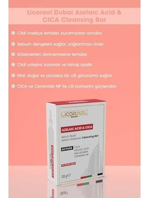 Ala Store Licorael Azelaic Acid & Cıca Sabunu - Temizleyici, Sebum Dengeleyici, Yatıştırıcı, 120G – Tüm Cilt Tipleri Için Uygun