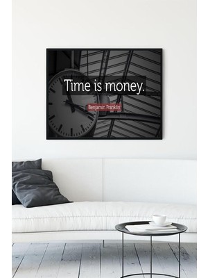 Ala Store (PSTER12738) Vakit Nakittir Time Is Money Girişimcilik Çerçeveli Tablo 2 (40X50CM)