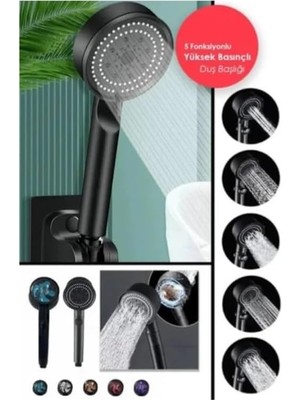 Ala Store Duş Başlığı Ayarlı Turbo Fanlı Siyah KTX-2999
