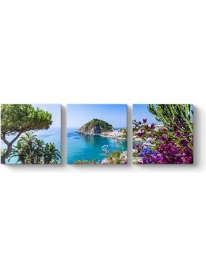 Ala Store Ischia Adası Tablosu 156 x 50-3 Parçalı