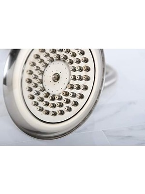 Ala Store K306C8 Duş Başlığı, 6 Inç, Fırçalanmış Nikel