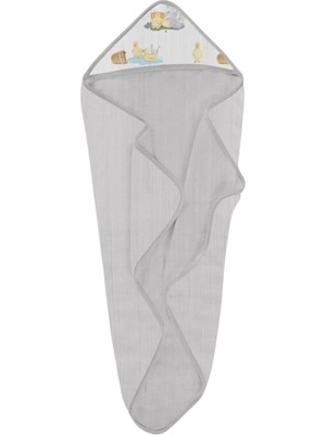 Ala Store Deux LAPINS%100 Pamuk Yeni Doğan Müslin Bebek Kurulanma Örtüsü Petits Canetons - Ördek Desenli TOWEL1220