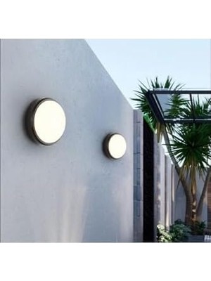 Ala Store 20W Yuvarlak Siyah LED Nemli Yer Armatürü – IP65 Su ve Toz Geçirmez, 6500K Beyaz Işık, 2000 Lümen, 22,2 cm x 7,6 Cm, Iç ve Dış Mekan Banyo Bahçe Balkon Tavan Duvar Aydınlatma Lambası