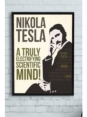 Ala Store (PSTER12832) Nikola Bilimsel Çerçeveli Tablo 2 (50X70CM)